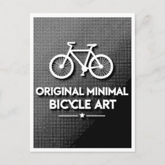 Cartão Postal Arte Minimalista de Bicicleta