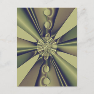 Cartão Postal Arte Moderna Abstrata Geométrica Terrosa