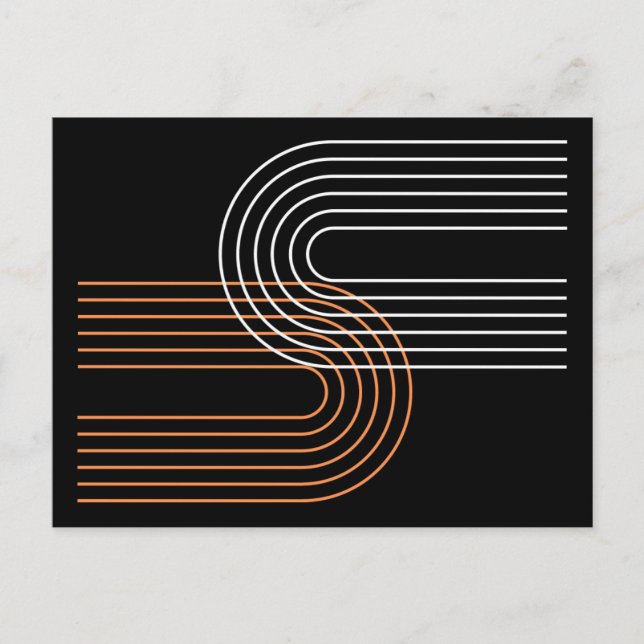 Cartão Postal arte moderna contemporânea da linha de arco arte m (Frente)