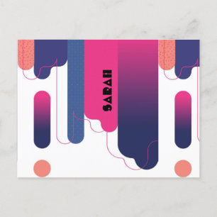 Cartão Postal Arte moderna contemporânea da linha de arco mínima