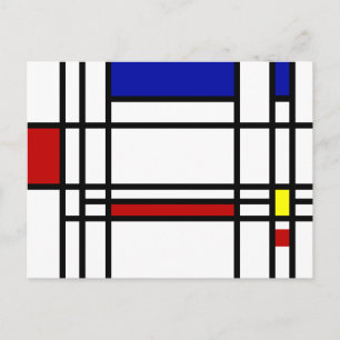 Cartão Postal Arte Moderna Mondrian