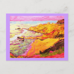 Cartão Postal arte musical de praia