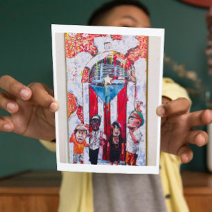 Cartão Postal Arte na rua Porto Rico