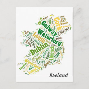 Cartão Postal Arte nas Cidades da Irlanda