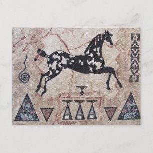 Cartão Postal Arte Nativa Americana
