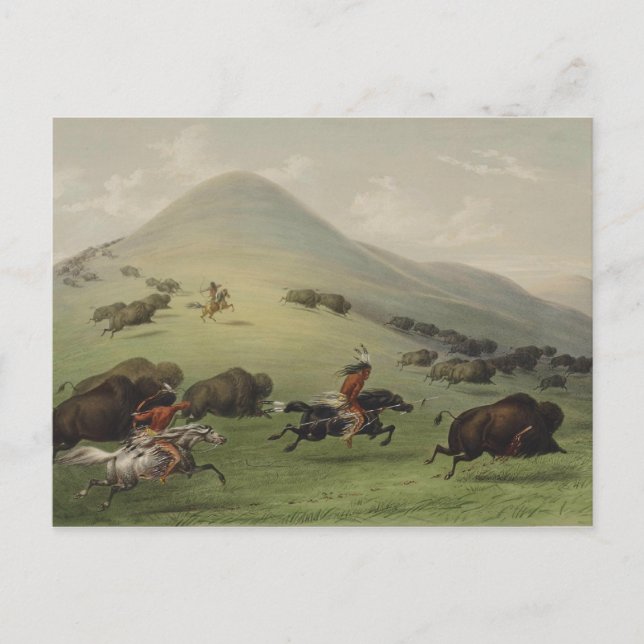 Cartão Postal Arte Nativa Americana Catlin (Frente)