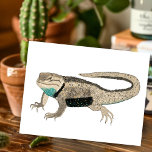 Cartão Postal Arte Natureza Dos Animais De Répteis Do Deserto<br><div class="desc">Envie uma mensagem a um amigo ou membro da família com este lagarto fofo. Você pode personalizá-lo e adicionar texto também. Procure em meu compro muito mais itens correspondentes e outros designs!</div>