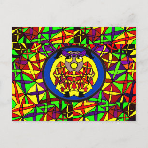Cartão Postal arte no estilo coruja
