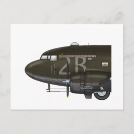 Cartão Postal Arte no nariz do C-47 Skytrain da USAAF