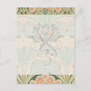 Cartão Postal Arte nouveau de jardim bontanista ornamentado
