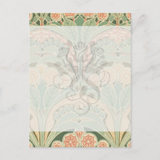 Cartão Postal Arte nouveau de jardim bontanista ornamentado