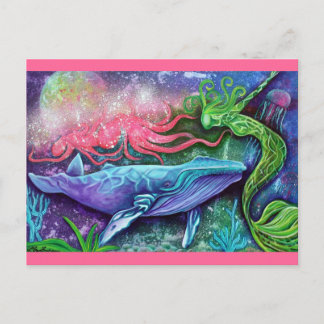 Cartão Postal Arte Oceânica Encantada