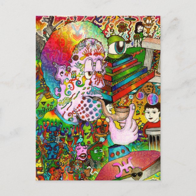 Cartão Postal "Arte original do acidente dePensamento" por (Frente)