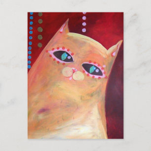 Cartão Postal Arte original "Meow and Forever"
