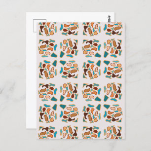 Cartão Postal Arte Padrão do Tom Terra Abstrato do Sudoeste