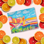 Cartão Postal Arte Paisagem da Cozinha do Novo México<br><div class="desc">Veja esta pintura de paisagem super colorida de Kitchen Mesa no Novo México. E verifique meu compro para mais produtos e designs. Você sempre pode adicionar seu próprio texto. Avise-me se você quiser que algo seja feito sob medida. Se você o comprar, obrigado! Certifique-se de compartilhar uma foto no Instagram...</div>