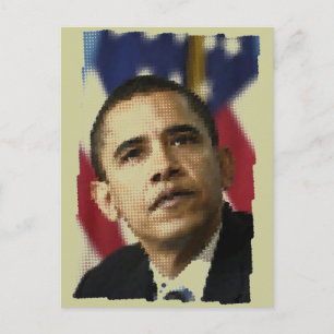 Cartão Postal Arte pixel (pontos), Barack Obama