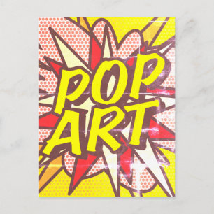 Cartão Postal ARTE POP Arte Divertida de Quadrinhos Retro