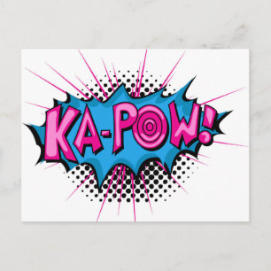 Cartão Postal Arte Pop Comic Ka-Pow!