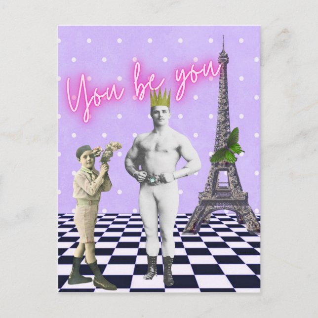 Cartão Postal Arte Pop Empoderadora Você É Você (Frente)