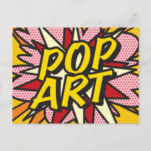 Cartão Postal ARTE POP Fun Retro Arte Pop de Quadrinhos