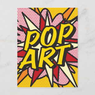 Cartão Postal ARTE POP Fun Retro Arte Pop de Quadrinhos