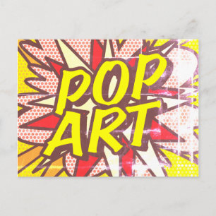 Cartão Postal ARTE POP Fun Retro Arte Pop de Quadrinhos