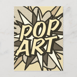 Cartão Postal ARTE POP Livro de Quadrinhos Vintage Divertido Ret