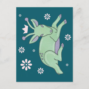 Cartão Postal Arte Popular de Veado Alien   Corço Verde Capricho