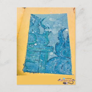 Cartão Postal Arte por Aquarela Sunken Lemuria
