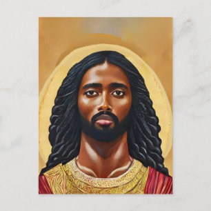 Cartão Postal Arte Religiosa do Cristo Negro Africano