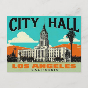 Cartão Postal Arte Retroativa da Prefeitura de Los Angeles