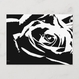 Cartão Postal Arte Rosa posterizada