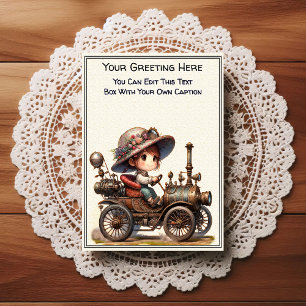 Cartão Postal Arte Steampunk de Sentimento Diariamente Caprichos