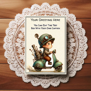 Cartão Postal Arte Steampunk de Sentimento Diário Caprichoso  