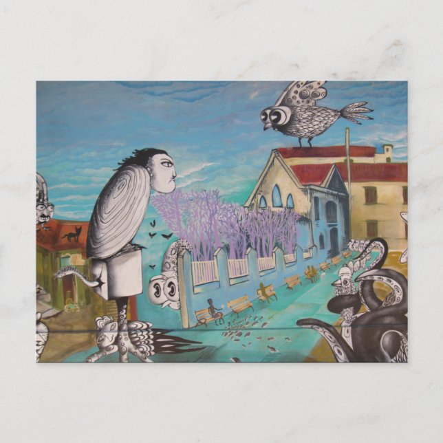 Cartão Postal arte surreal de valparaíso (Frente)