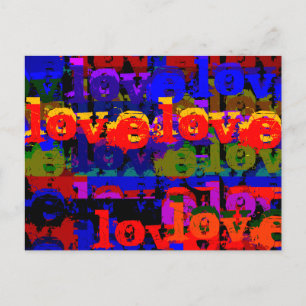Cartão Postal Arte Urbana Contemporânea Amor Amor