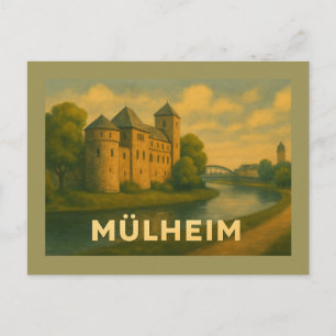 Cartão Postal Arte Urbana da Cidade de Mülheim Alemanha