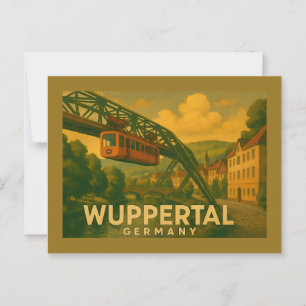 Cartão Postal Arte Urbana da Cidade de Wuppertal Alemanha
