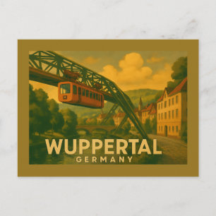 Cartão Postal Arte Urbana da Cidade de Wuppertal Alemanha