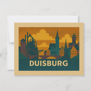 Cartão Postal Arte Urbana de Duisburg Alemanha