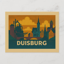 Cartão Postal Arte Urbana de Duisburg Alemanha