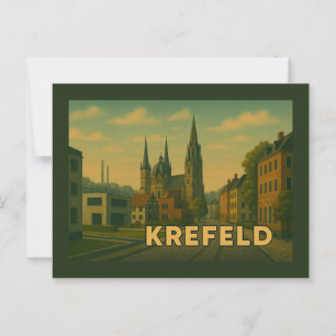 Cartão Postal Arte Urbana de Krefeld Alemanha