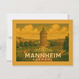 Cartão Postal Arte Urbana de Mannheim Alemanha