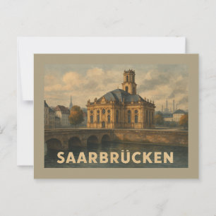 Cartão Postal Arte Urbana de Saarbrücken Alemanha