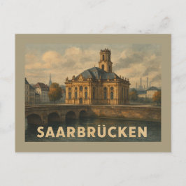 Cartão Postal Arte Urbana de Saarbrücken Alemanha
