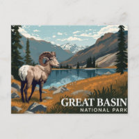 Arte Vintage de Carneiro Bighorn da Grande Bacia