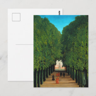Cartão Postal Arte Vintage de Parque com Árvores Verdes de Henri