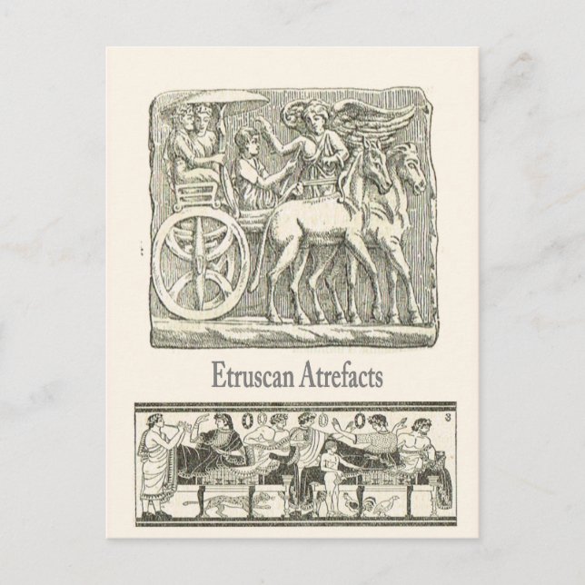 Cartão Postal Artefatos Etruscanos 5 (Frente)