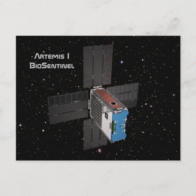 Cartão Postal Artemis BioSentinel CubeSat (Frente)